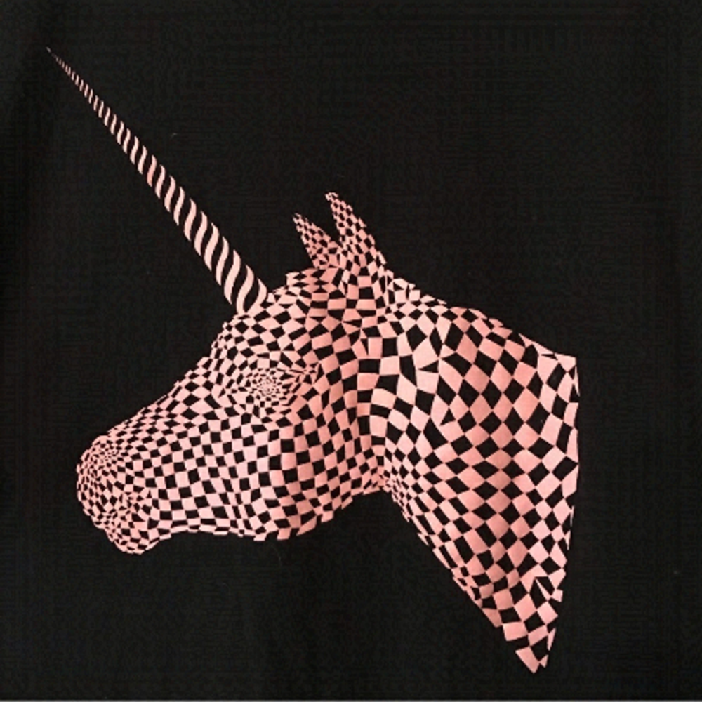 CHECKERBOARD Unicorn T-shirt. Men’s size large. Unisex.